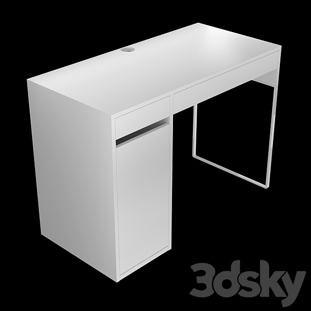 3d Models Table Micke Mikke Ikea