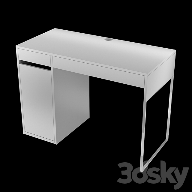3d Models Table Micke Mikke Ikea