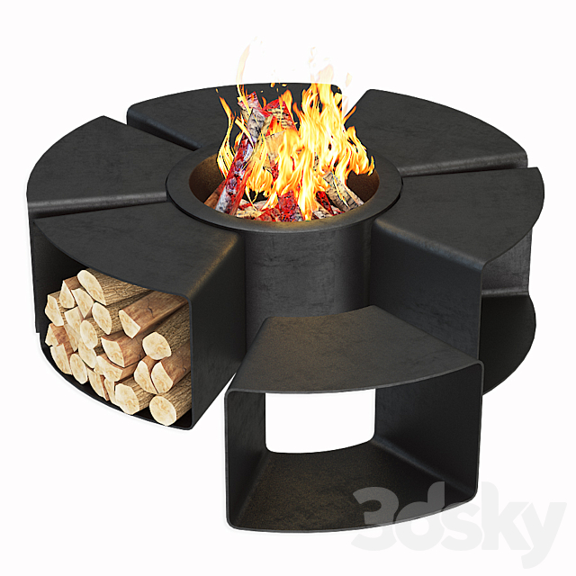 3d Models Barbecue And Grill Modern Outdoor Fire Pits