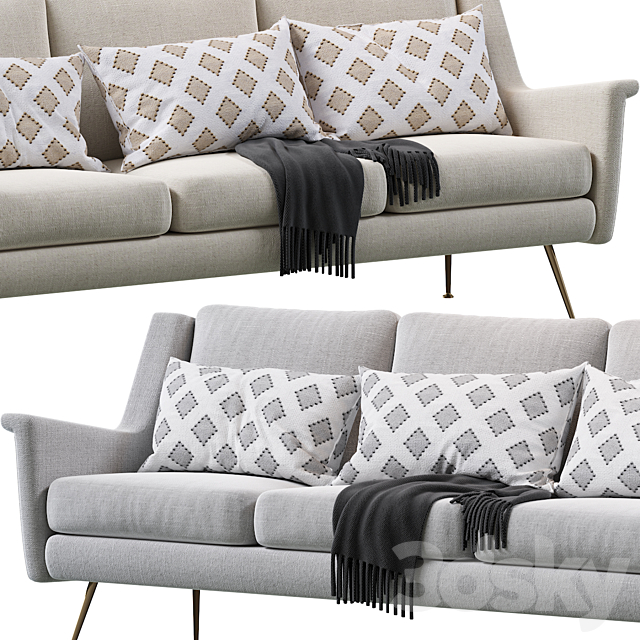 3d Models Sofa Carlo Mid Century Sofa 77 5