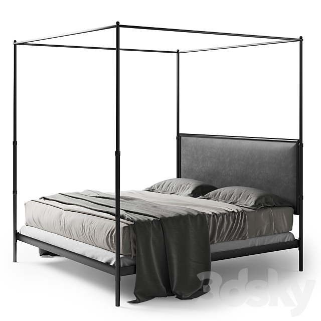 3d models: Bed - Restoration Hardware French iron bed V1