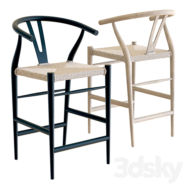 3d Models Chair Crate Barrel Crescent Counter Stool
