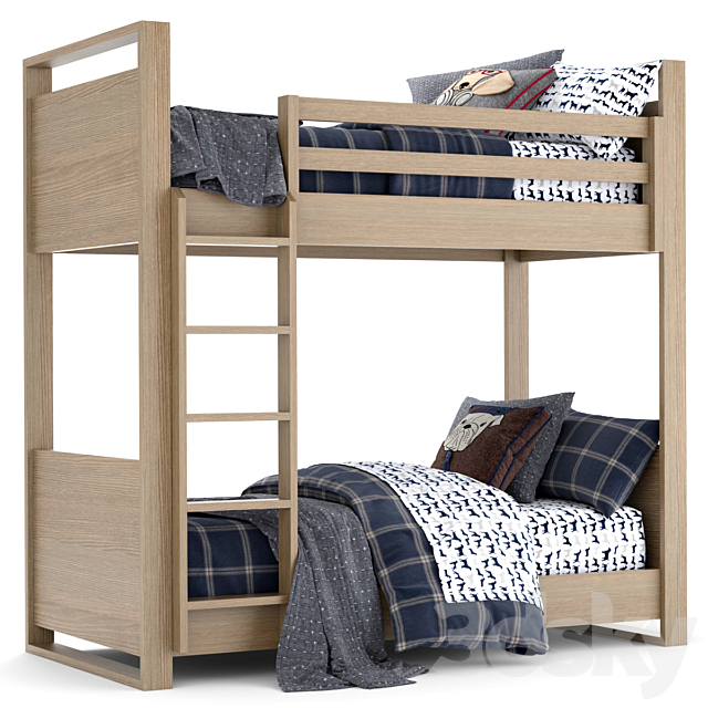 Rh Baby Child Wyler Bunk Bed Bed 3d Models 3dsky