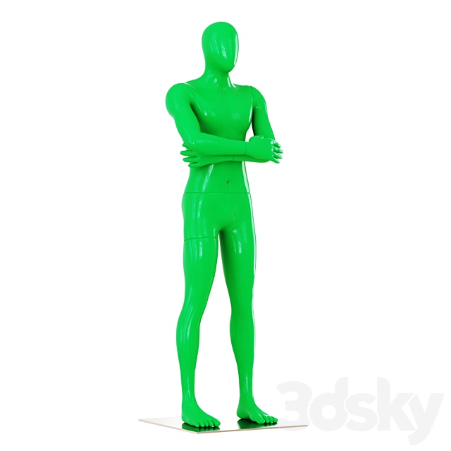 Male Green Mannequin 44 - Shop - 3D Models