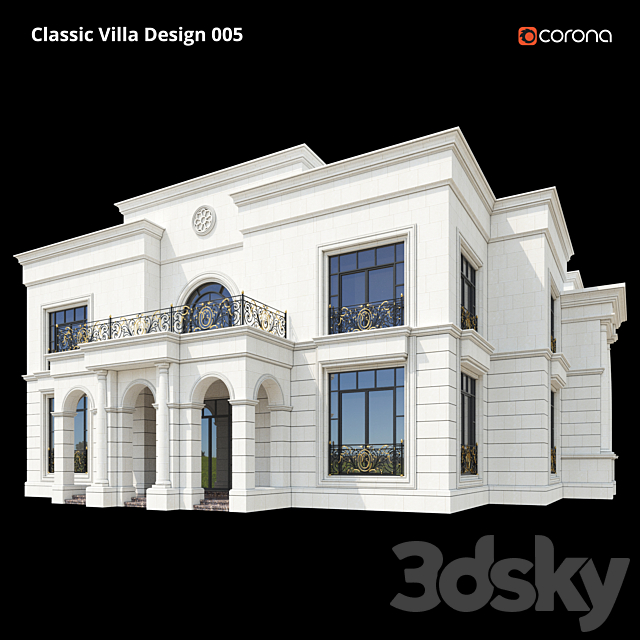 3d Models Building Classic Villa Design 005