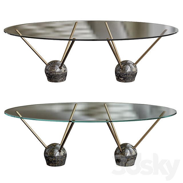 3d Models Table Vg New Trend Rays Glass Top Dining Table
