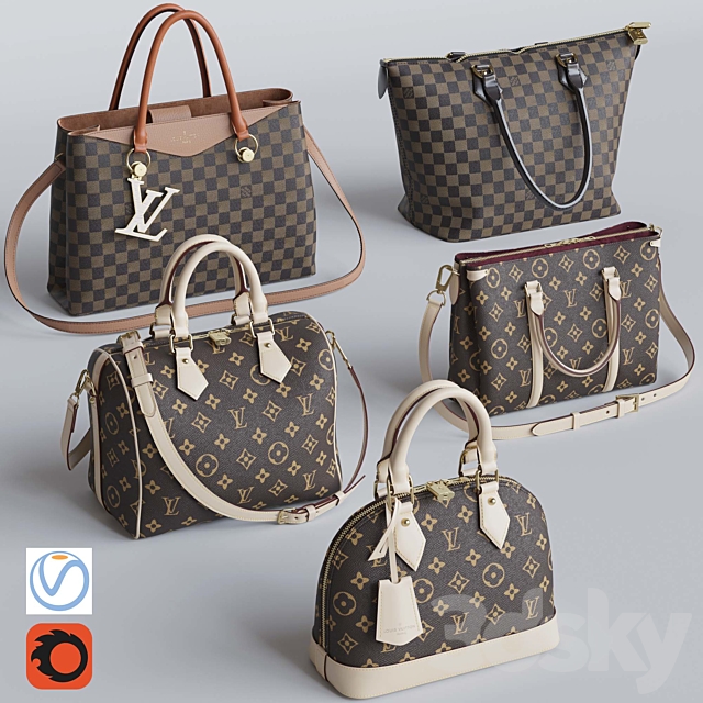 Bag Set 3. Louis Vuitton - Other decorative objects - 3D Models