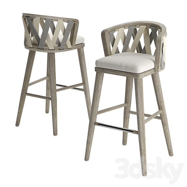 Palecek Boca Outdoor Barstool Chair, Palecek Bar Stools