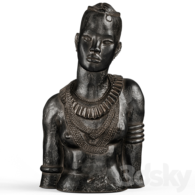 3d Models Sculpture Anna Quinquaud Portrait Of African Women