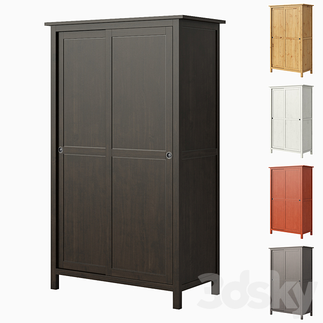 3d Models Wardrobe Display Cabinets Ikea Hemnes Wardrobe With 2 Sliding Doors