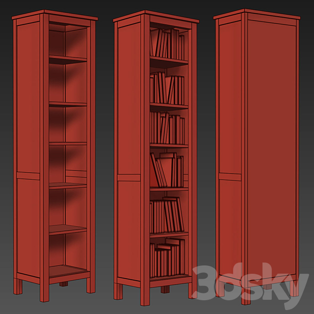 Ikea Hemnes Bookcase Rack 3d Models, Can You Add Doors To Ikea Hemnes Bookcase