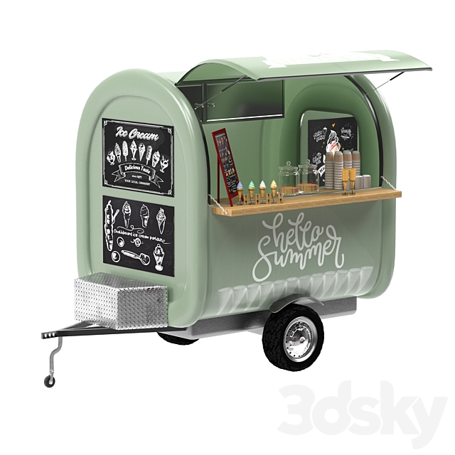 3d Models Urban Environment Food Truck Ice Cream