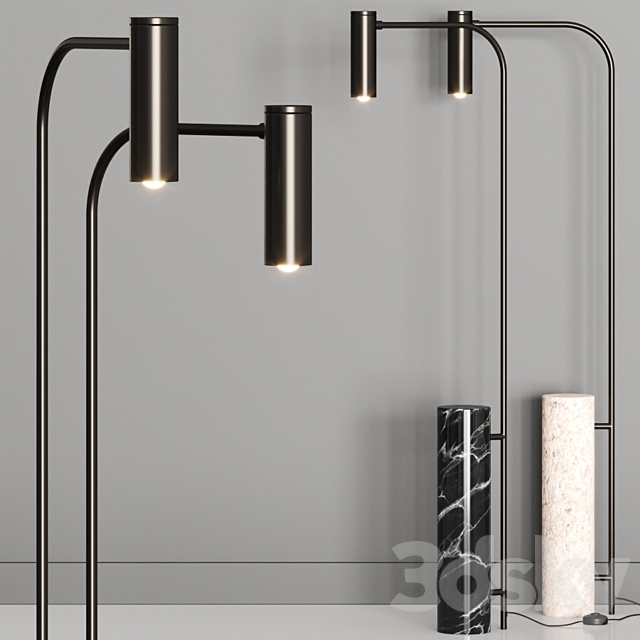 Maestro travertine cheap floor lamp