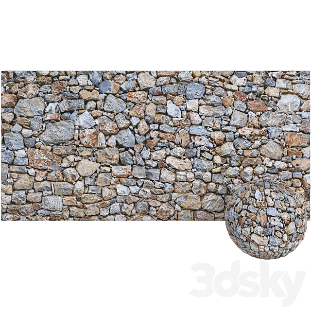 3d Models Stone Medieval Old Wall Stone Brick With 6k High