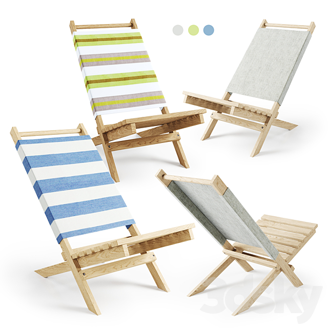 3d Models Chair Pepitu Deck Chair Wooden Beach Chair