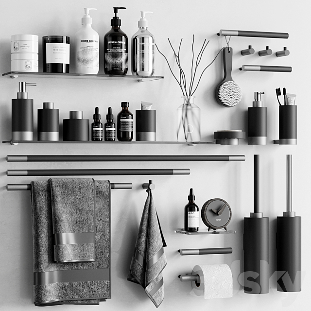 3d Models Bathroom Accessories Decor Walther Club Accessories