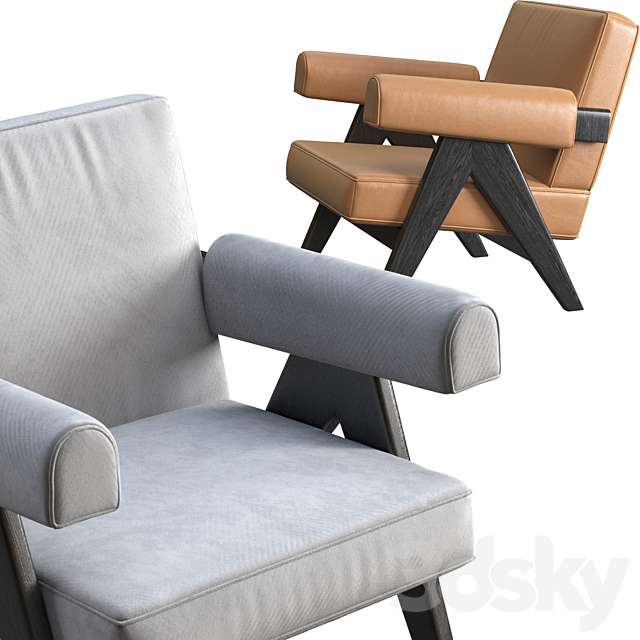 Armchair Cassina 053 Capitol Complex Arm chair 3D Models