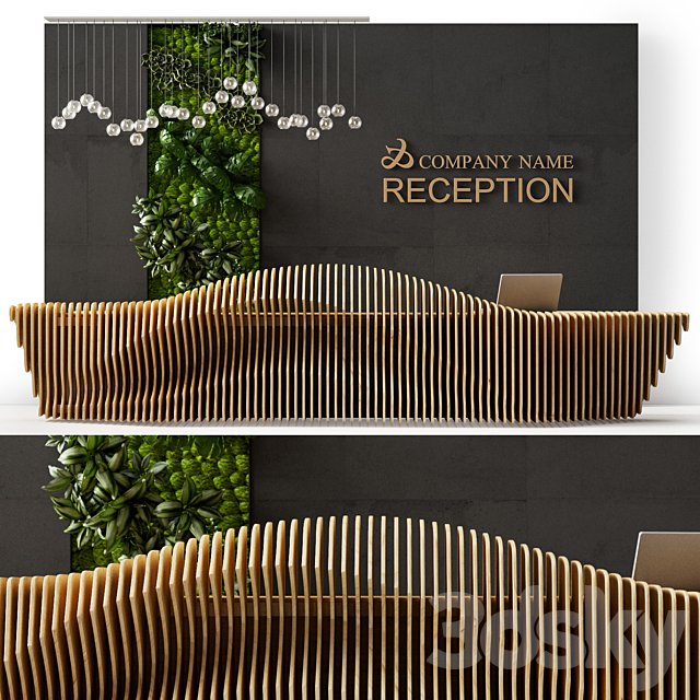3d Models Office Furniture Reception Desk 3