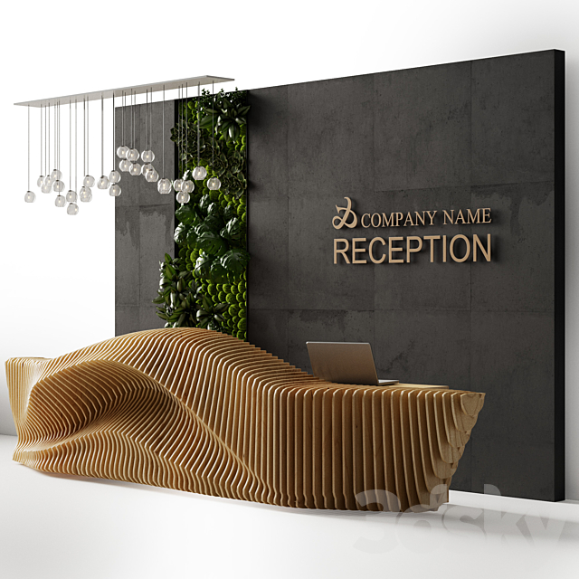 3d Models Office Furniture Reception Desk 3