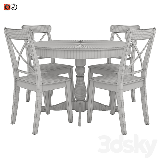 table and chair ikea inholf ingatorp