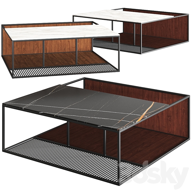 3d Models Table Natuzzi Fil Rouge Coffee And Coffee Table