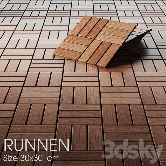3d Models Wood Runnen Floor Decking Outdoor