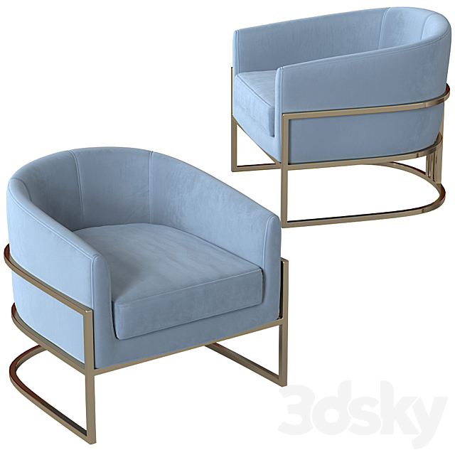 3d Models Arm Chair Armchair Monica Gold By Mdehouse