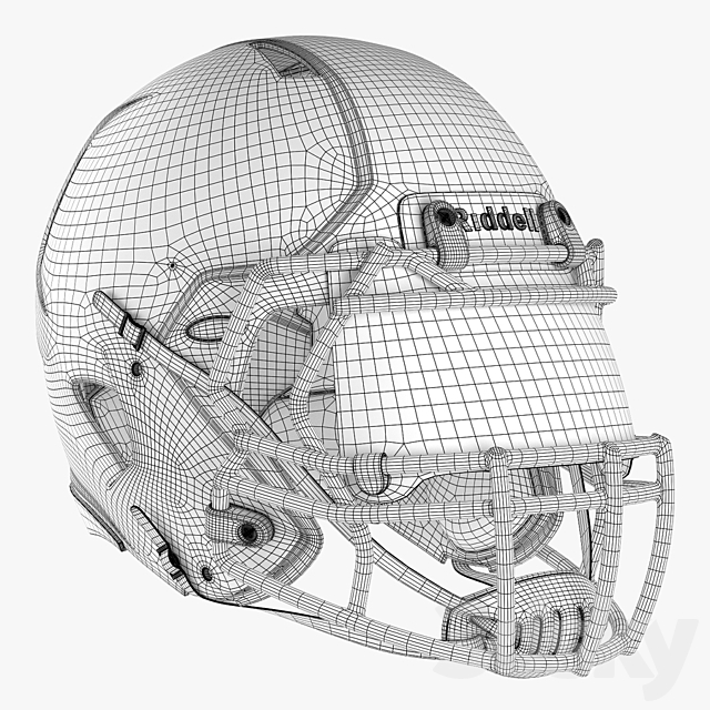 3d Models Sports Riddell Speed Helmet Green Bay Packers