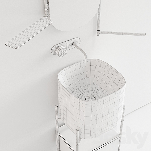 3d Models Bathroom Furniture Scarabeo Ceramiche Diva Floor Standing Vanity Unit Set 2