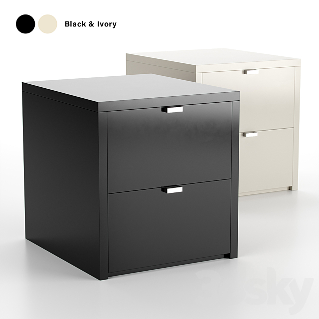3d models: Sideboard & Chest of drawer - Nightstands black ...
