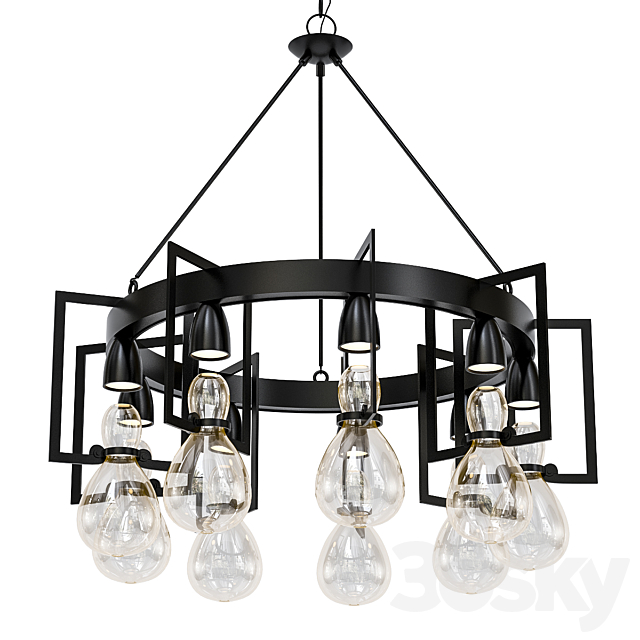 3d Models Chandelier Apothecary Circular Chandelier