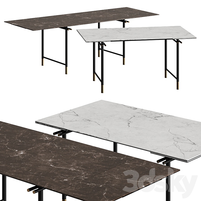 3d Models Table Calligaris Monogram Dining Tables