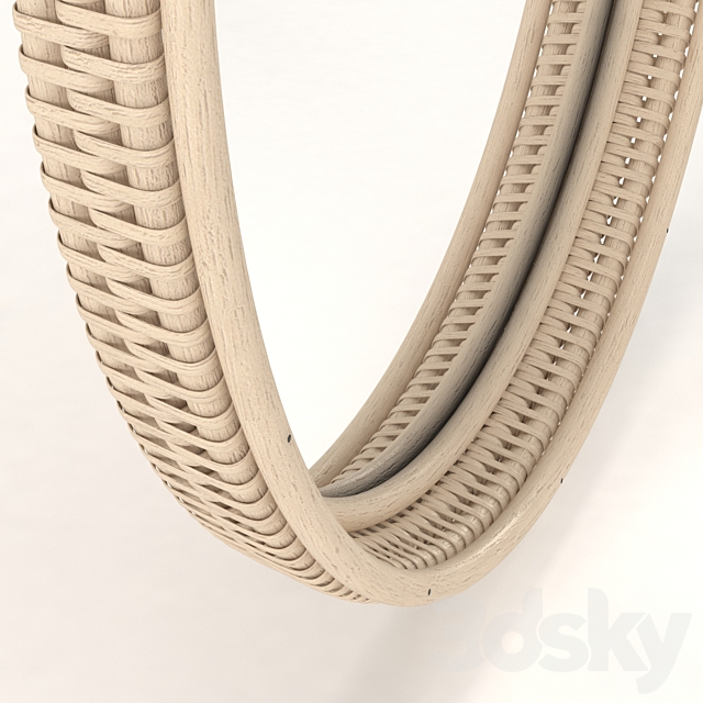 3d models: Mirror - Round Rattan Mirror