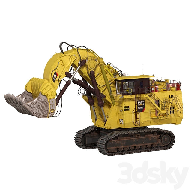 3d Models Transport Excavator Caterpillar 6090 Fs Hydraulic Front Shovel