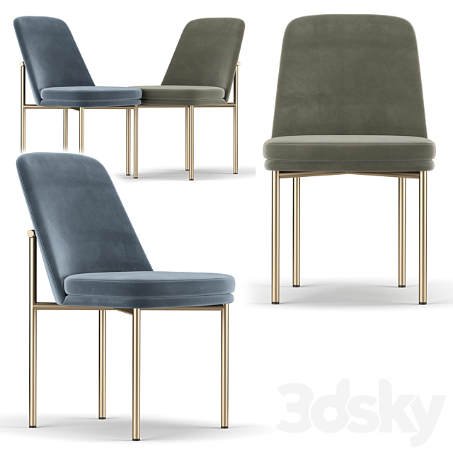 3d Models Chair Jack Metal Frame Dining Chair
