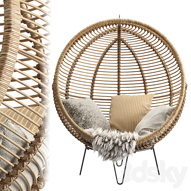 3d Models Arm Chair Rattan Cocoon Chair Cox Cox
