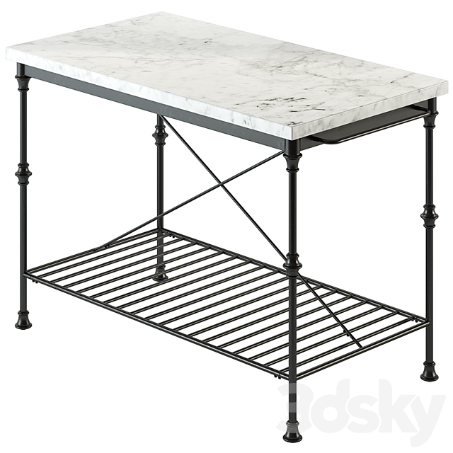 Crate and Barrel / French Kitchen Island - Kitchen - 3D Models