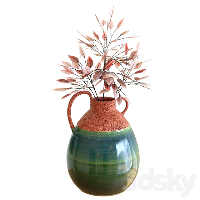 Crate & Barrel Ashland Vase Bouquet 3D Models