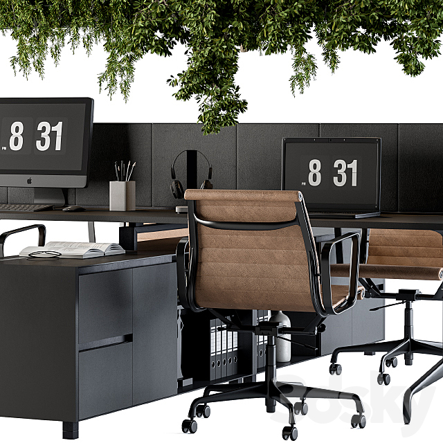 3d models Office furniture Office Furniture employee Set 16