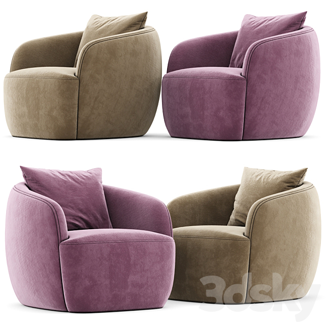 3d Models Arm Chair Gwyneth Boucle Chair