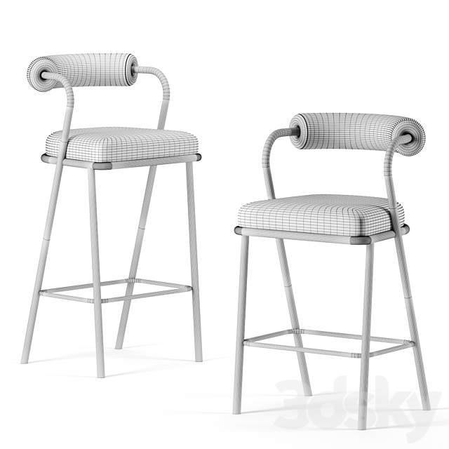 Chair 3d Models 3dsky, Baba Bar Stool