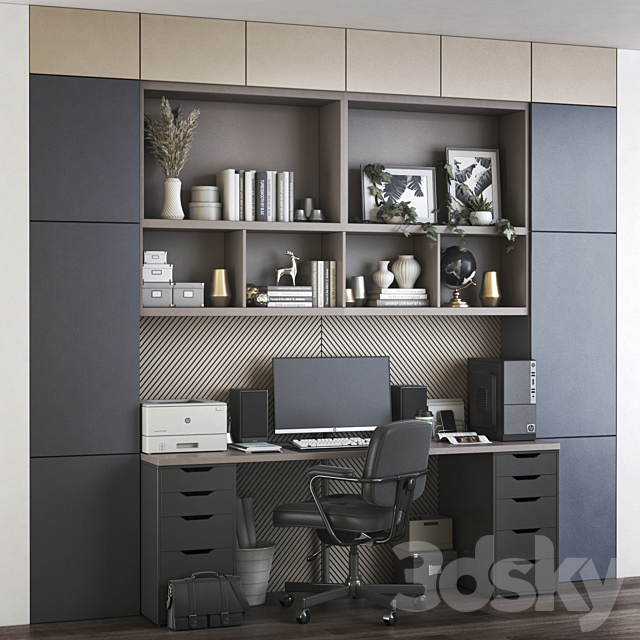 3d models: Office furniture - IKEA office workplace 53
