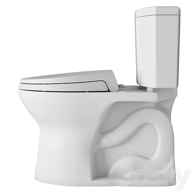 3d models: Toilet and Bidet - Toto Drake II Elongated Bowl ...