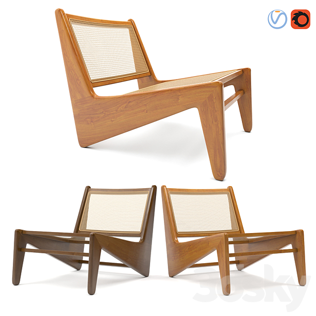 3d Models Chair Pierre Jeanneret Kangaroo Chair