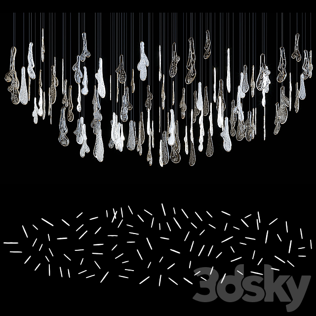 Droplight Vargov Design Pendant Light 3d Models Droplight Vargov Design Pendant, Fiber Optic Chandelier 3d Model