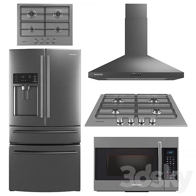 3d models: Kitchen appliance - Samsung Kitchen Set