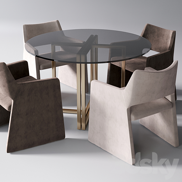 3d models table chair cb2 foley mink velvet dining chair silverado 47 brass round dining table