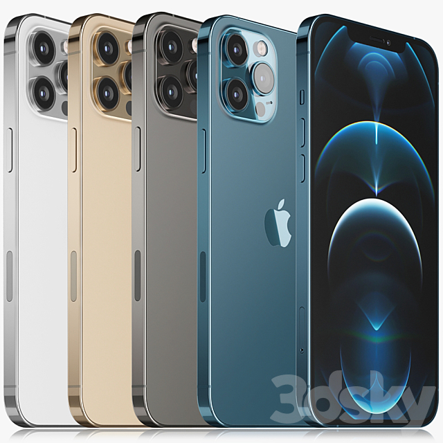 Iphone 12 Pro Max All Colors Phones 3d Models