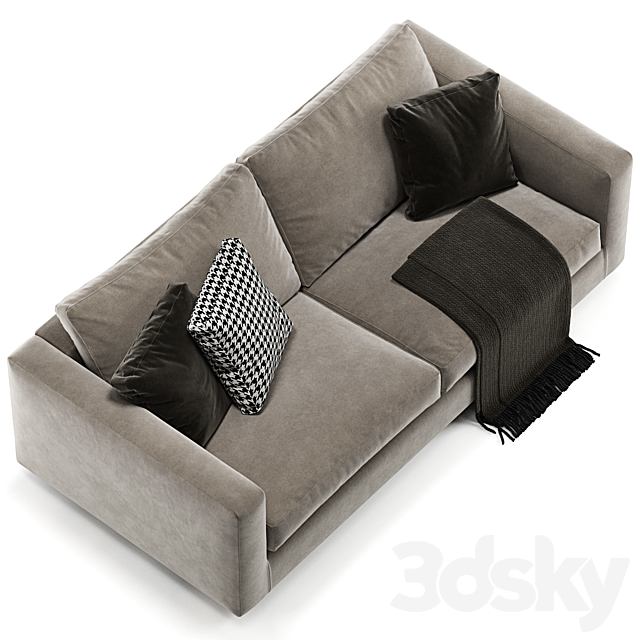 3d Models Sofa Minotti Andersen Line Sofa 2 Seats