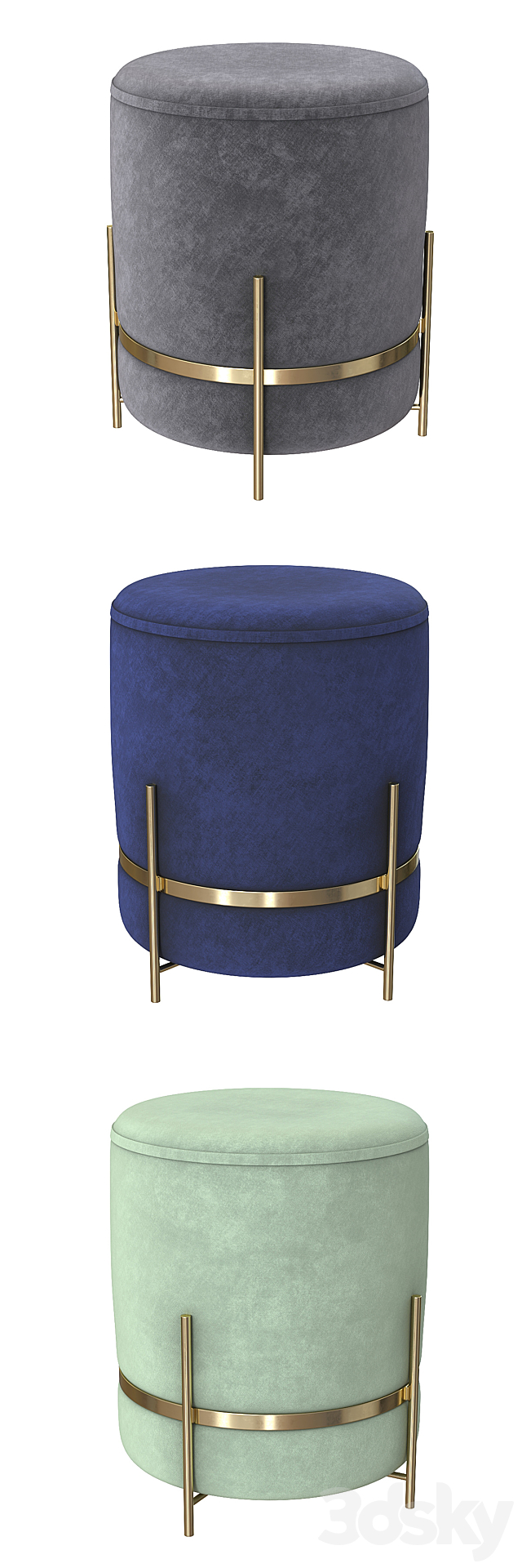 3d Models Other Soft Seating Ottomans Westwing Pouf In Velluto Haven Versione ridotta di un divano, garantisce comodità e praticità, anche perché è facile da spostare. 3dsky